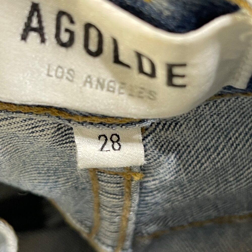 Agolde Vintage High Rise Jeans Size 28 Cotton Light Wash Fading - Picture 4 of 6